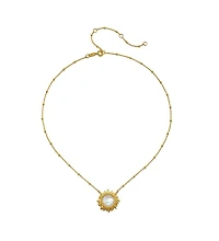 Satya Jewelry Dawn of Hope Moonstone Sun Necklace
