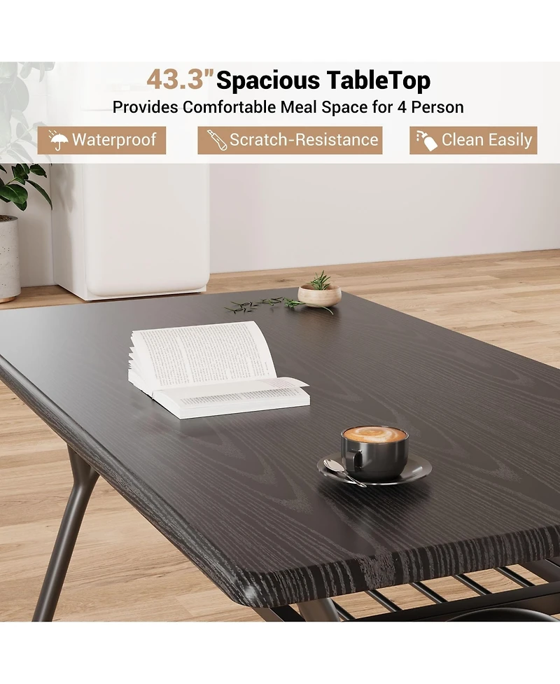 gaomon 5-Piece Compact Dining Set with Built-In Storage