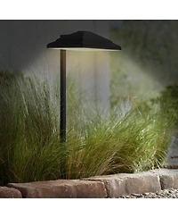 John Timberland High Modern Outdoor Landscape Path Lights Porch House Exterior Set of 2 Led Bulb Textured Finish Metal