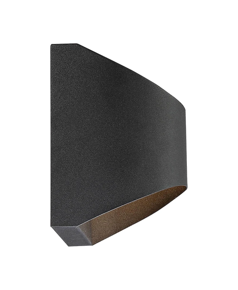 Possini Euro Design Ratner Modern Outdoor Wall Light Fixtures Set of 2 Textured Led Dark Sky Downlight for Post Exterior