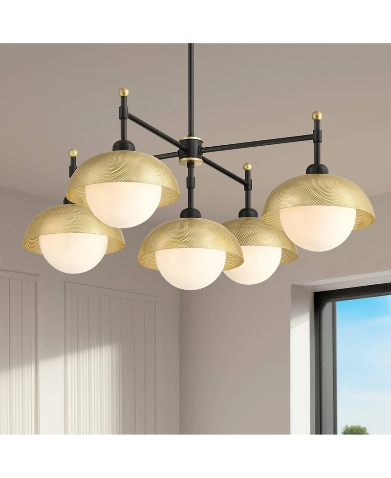 Possini Euro Design Possini Euro Siegel Wide Gold 5-Light Chandelier