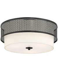 Possini Euro Design Possini Euro Marino Wide and Linen 3-Light Ceiling Light