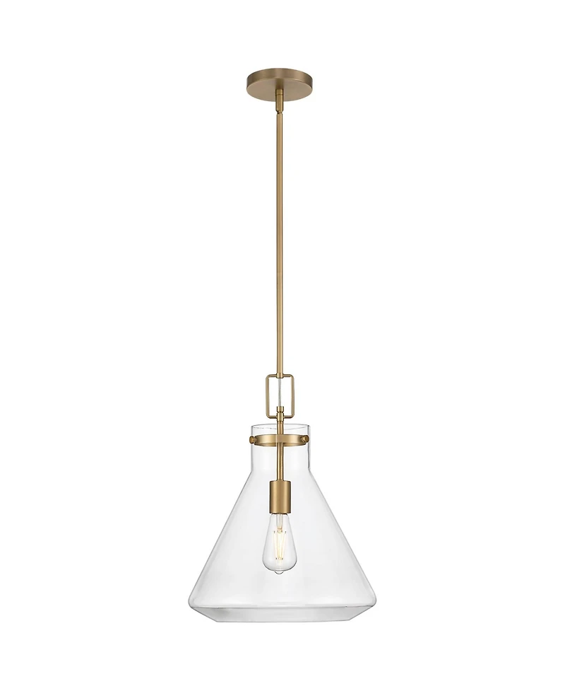 Possini Euro Design Tanit Wide Aged Brass and Glass Pendant Light