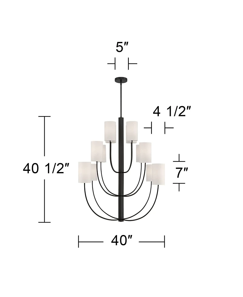 Possini Euro Design Possini Euro Maxine Wide Matte 12 Light Large Chandelier