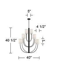 Possini Euro Design Possini Euro Maxine Wide Matte 12 Light Large Chandelier
