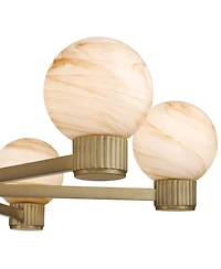 Possini Euro Design Possini Euro Jupiter Brass and Glass 6-Light Chandelier