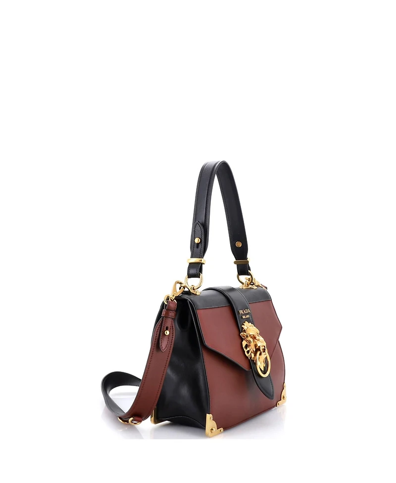 Pre-Owned Prada Medium Animalier Cahier Convertible Shoulder Bag Leather