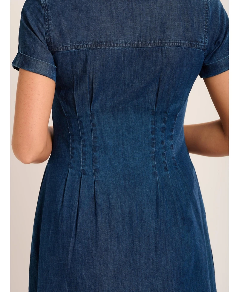 Brakeburn Women's Antonia Button Front Denim Dress