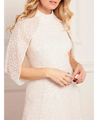 Needle & Thread Women's Scallop Sequin Cape Ankle Gown