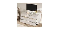 gaomon 7 Dresser for Bedroom, Wide Dresser, Freestanding Horizontal Drawer with Storage