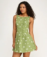 Seni & Cade Juniors' Embroidered Boat Neck Dress