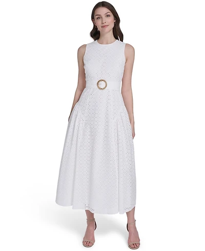Eliza J Women's Jewel Neck Midi Dress