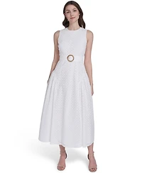 Eliza J Women's Jewel Neck Midi Dress