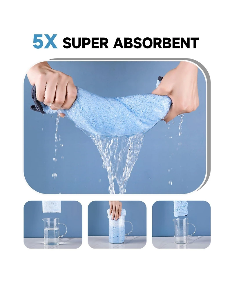 Aronkl 2 Piece Pet Bathing Kit with Washing Gloves and Quick Drying Towel