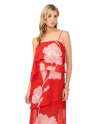 Vince Camuto Women's Sleeveless Square Neck Midi Dress