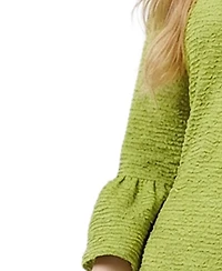 Ny Collection Petite 3/4 Sleeve Mother of Pearl Detail Dress