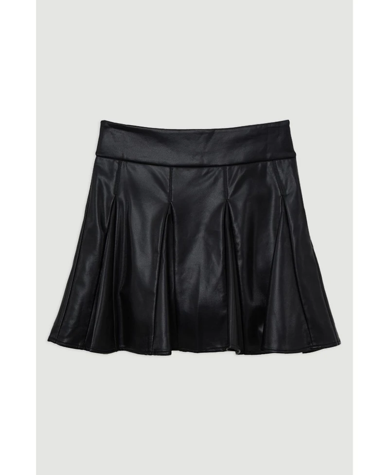 Karen Millen Women's Faux Leather Flippy Mini Skirt