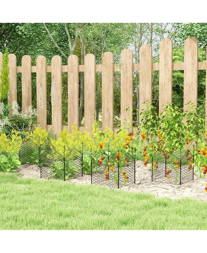Outsunny 4 Pack Garden Chicken Wire Cloche, Plant Protectors from Animals