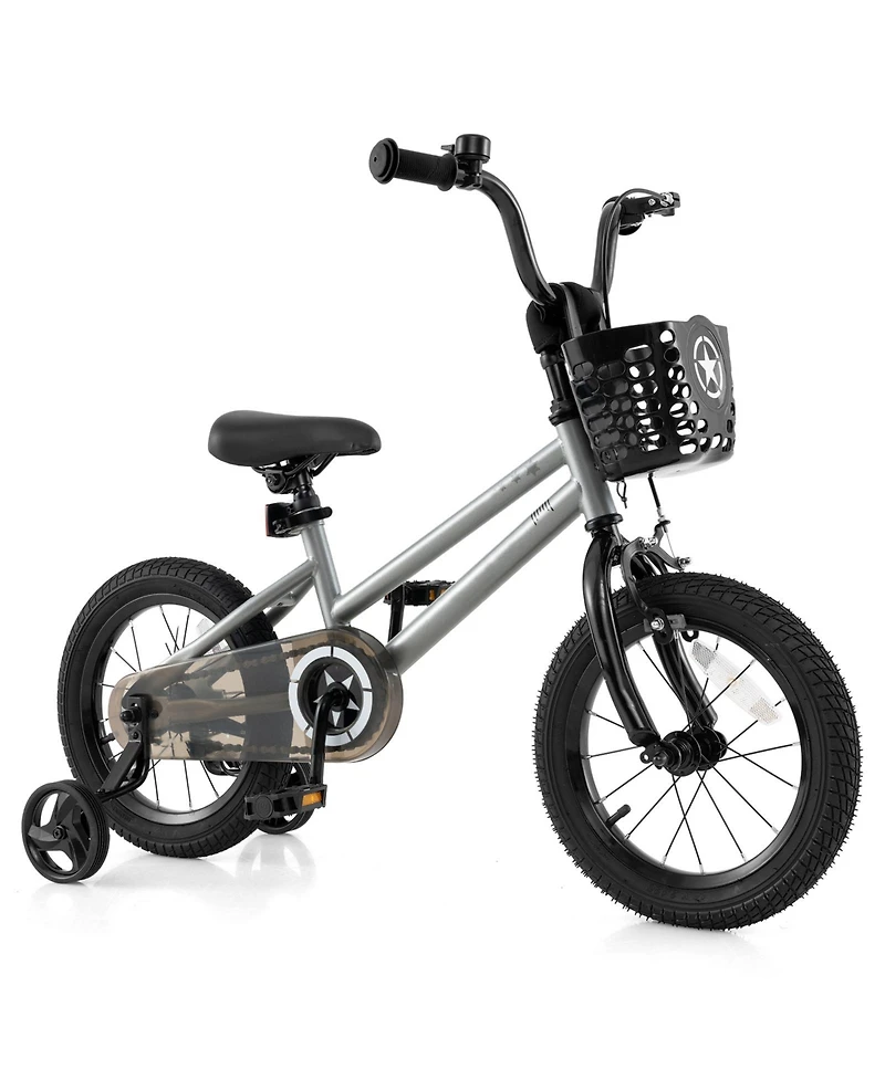 Slickblue Kids Adjustable Bicycle with Clear Chain Guard Protection