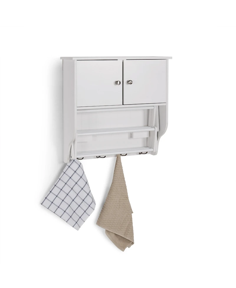 Danya B Wall Mount Drying Rack with Cabinet