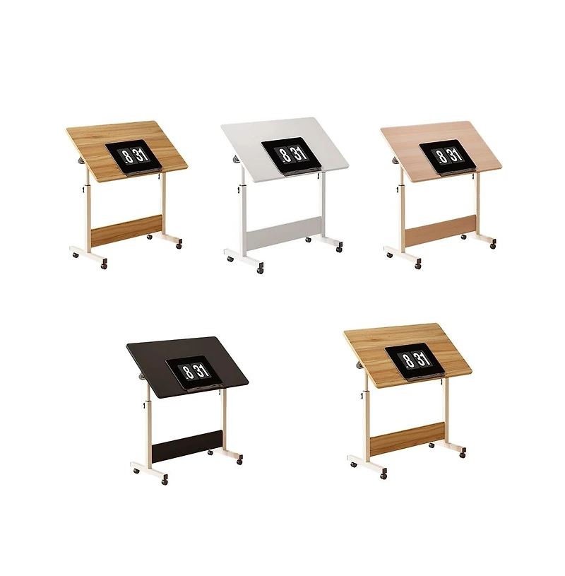 gaomon Mobile Standing Desk with Wheels- Height Adjustable Sit-Stand Desk- Foldable for Compact Home Office