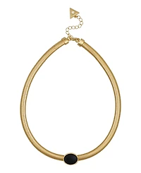 Guess Black Cat Eye Gold-Tone Collar Necklace