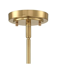 Possini Euro Design Hermine Soft Gold Pendant Light Modern Clear Glass Fixture for Dining Room House Foyer Kitchen Island