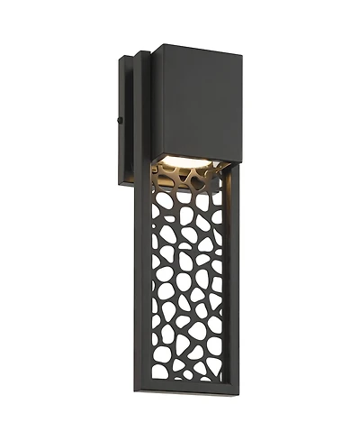 Possini Euro Design Miele High Modern Outdoor Wall Light Fixture Mount Porch House Led Bulb Dark Sky Matte Metal