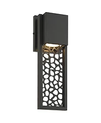 Possini Euro Design Miele High Modern Outdoor Wall Light Fixture Mount Porch House Led Bulb Dark Sky Matte Metal