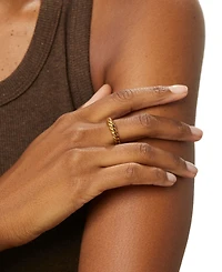 Ana Luisa Rope Slim Gold-Plated Twist Ring