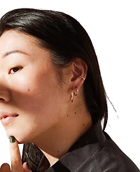 Ana Luisa Lo Small Gold-Plated Slim Endless Hoop Earrings