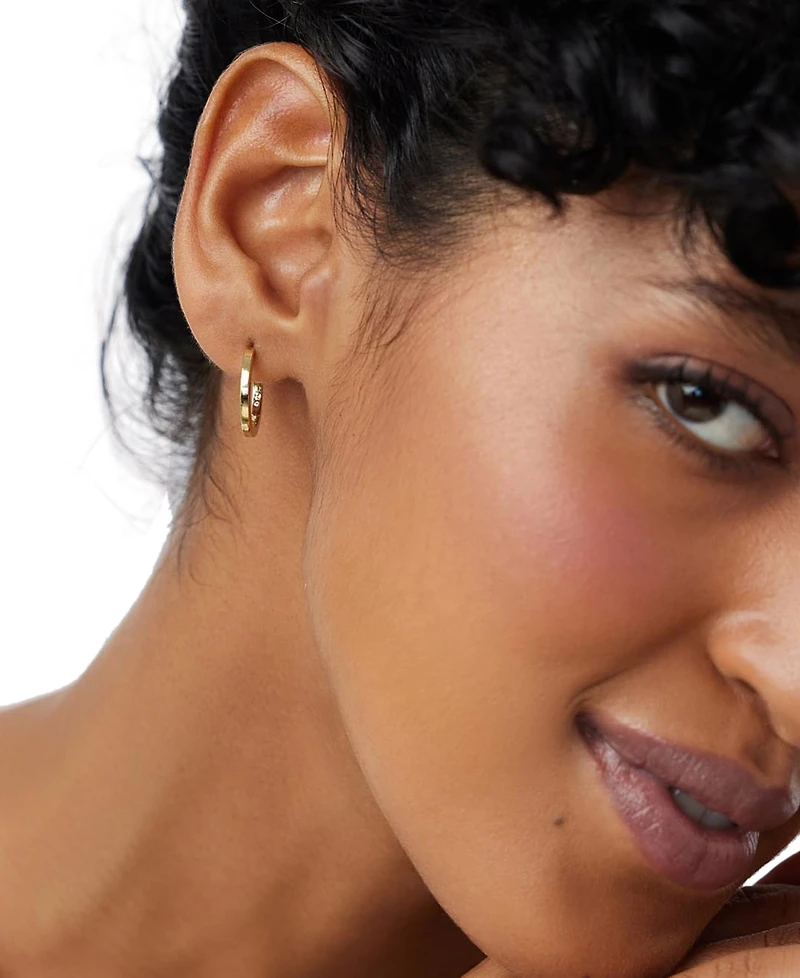 Ana Luisa Gold-Plated Huggie Medium Hoop Earrings