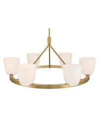 Possini Euro Design Possini Euro Yvette Wide Antique Brass 6-Light Chandelier