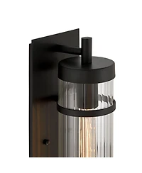 Possini Euro Design Andar High Fluted Glass Outdoor Wall Light