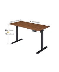 Streamdale Furniture Electric Standing Desk, Adjustable Height, 24x48