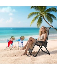 Homfan Portable Rattan Chaise Lounge, 330lb Capacity, Outdoor Adjustable Folding Chair with Widened Armrest and Heavy Duty Wicker for Patio