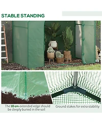 Portable Walk-in house with Pe Cover, Zipper Door, Top Vent,