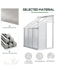 Outsunny 6' x 4' Walk-in house for Outdoor w/ Roof Vent Sliding Door