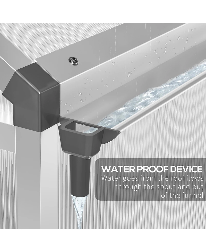 Outsunny 8' x 6' Portable Outdoor Walk-In Garden house w/ Roof Vent