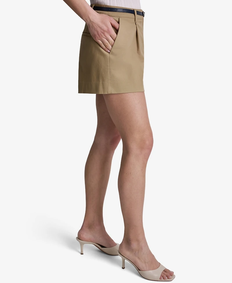 Bcbg Women's Seamed Belted High-Rise Shorts