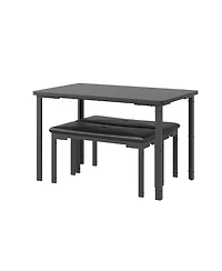 gaomon 4-Person 3-Piece Dining Set with 2 Upholstered Benches