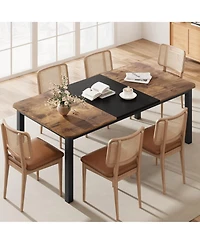 gaomon 6-8 Person 78.7" Industrial Rectangular Dining Table
