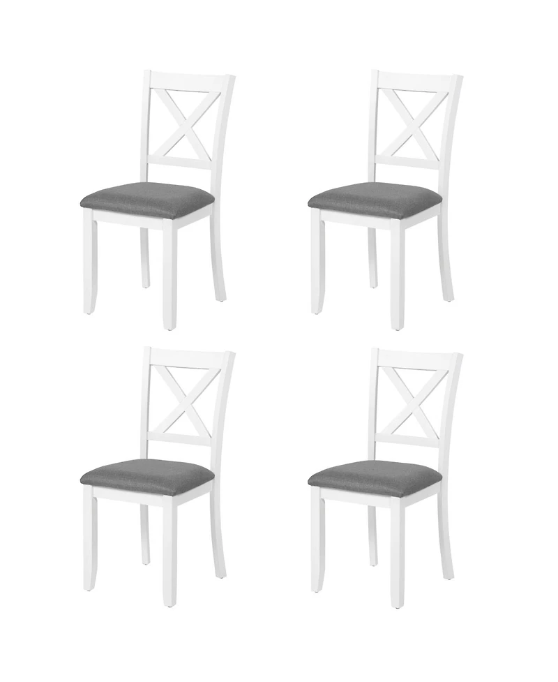 Streamdale Furniture Wooden Dining Chairs Set of 4 with Padded Seat