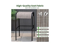 Slickblue 3-Piece Patio Round Bar Table Set with 1.6 Inch Umbrella Hole