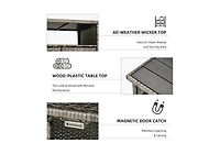 Aecojoy Outdoor Bar Cart with Wheels