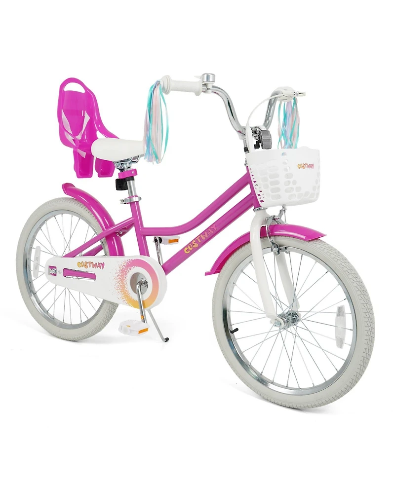Slickblue Kids Bike with Front Basket and Two Brake System for Secure Riding