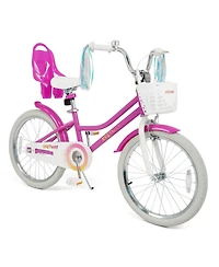 Slickblue Kids Bike with Front Basket and Two Brake System for Secure Riding