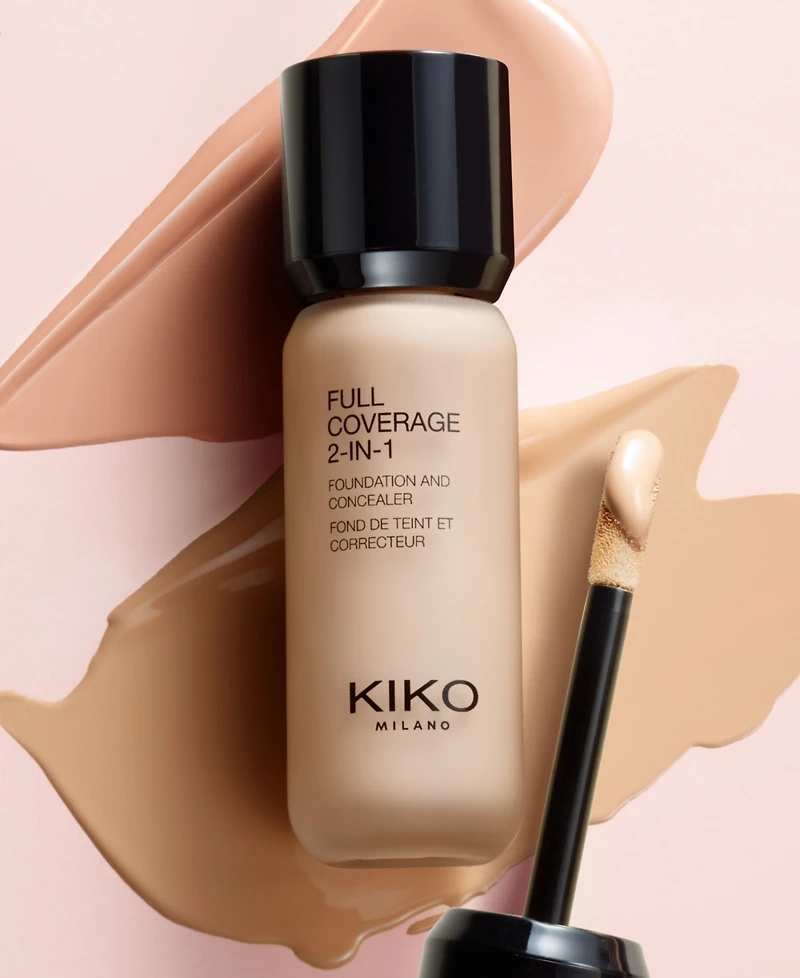 Kiko Milano Full Coverage 2-In-1 Foundation and Concealer, 0.85 oz.