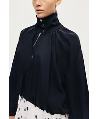 Nocturne Women's High-Neck Gathered Jacket