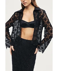 Nocturne Women's Lace Sheer Jacket
